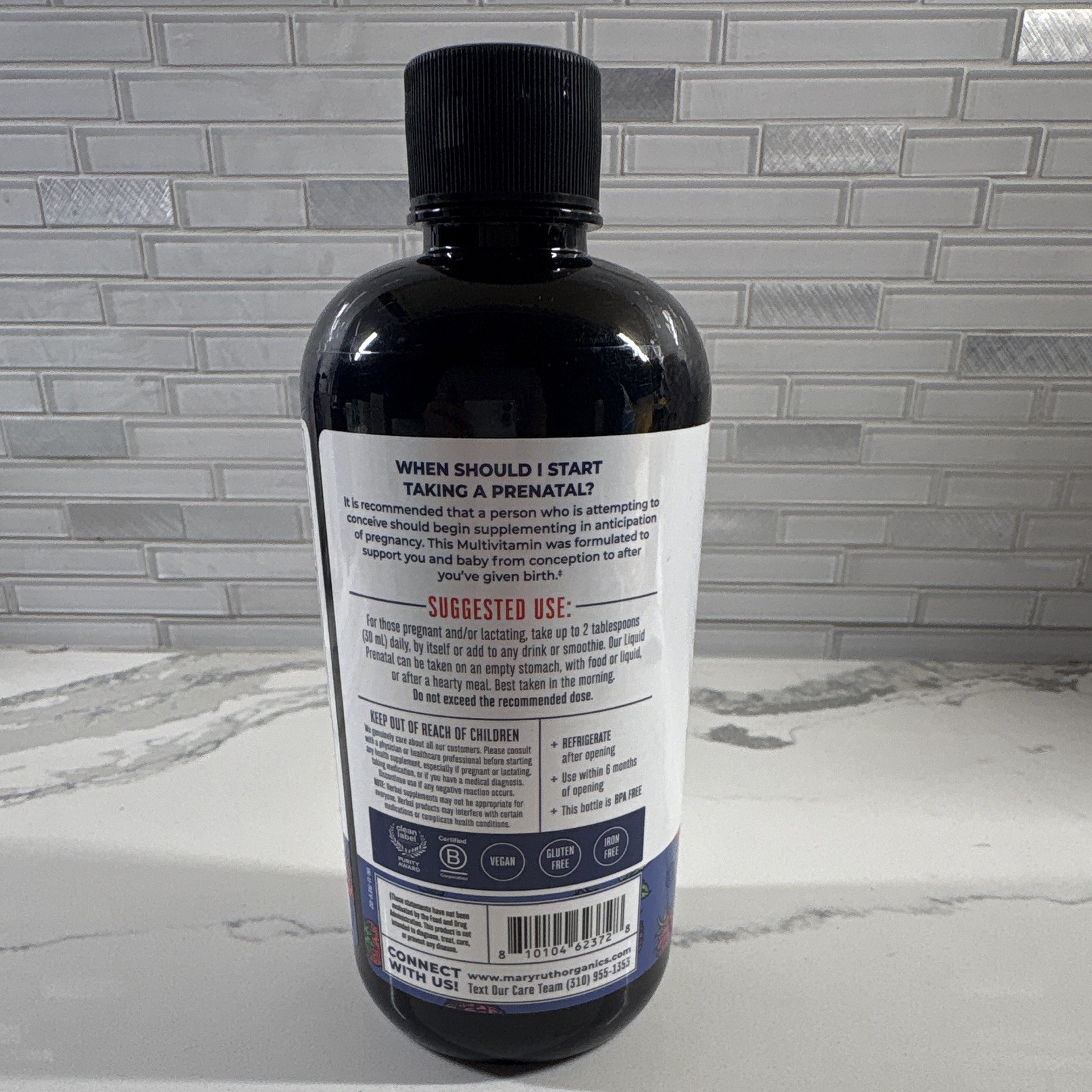 *NEW*MaryRuth’s Vegan Liquid Prenatal & Postnatal Multivitamin Berry 16 fl oz