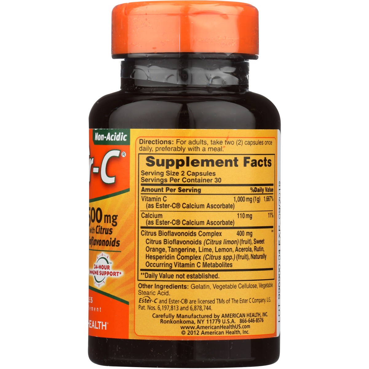 American Health Ester-C 500 Mg With Citrus Bioflavonoids 60 Capsules 50 1 Pack