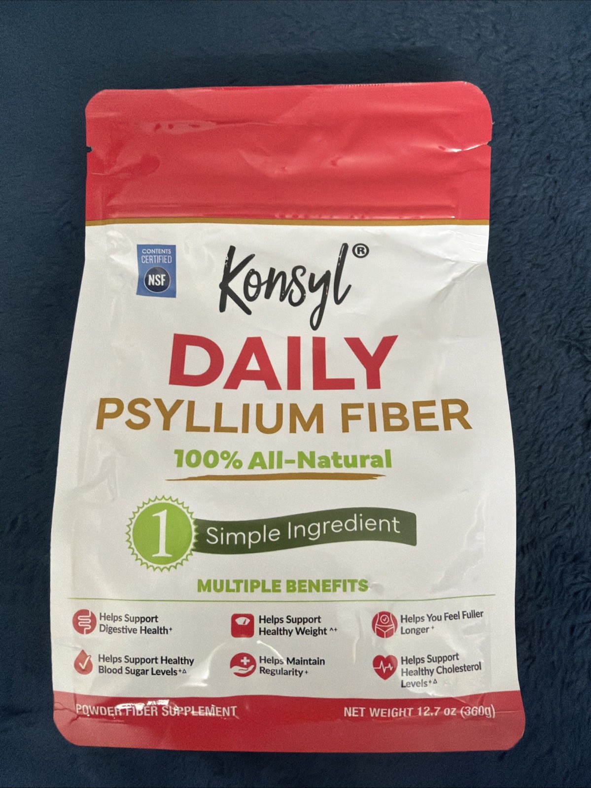 NEW Konsyl Daily Psyllium Fiber Powder supple 12.7 oz 60 Servings Exp 4/28