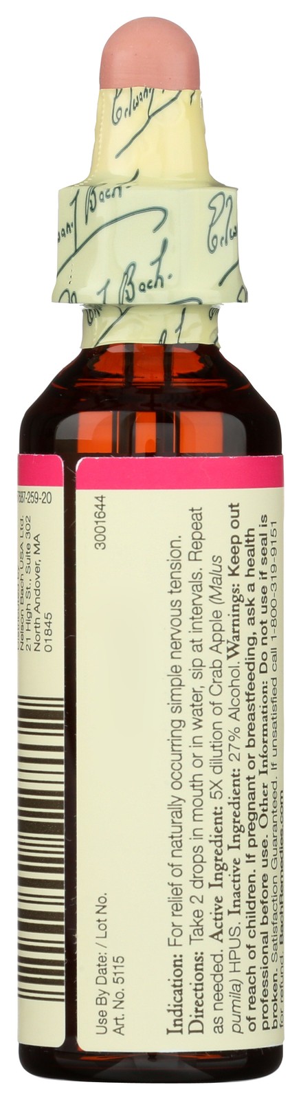 Bach Crab Apple Homeopathic Flower Essence 20 Ml 1 Pack