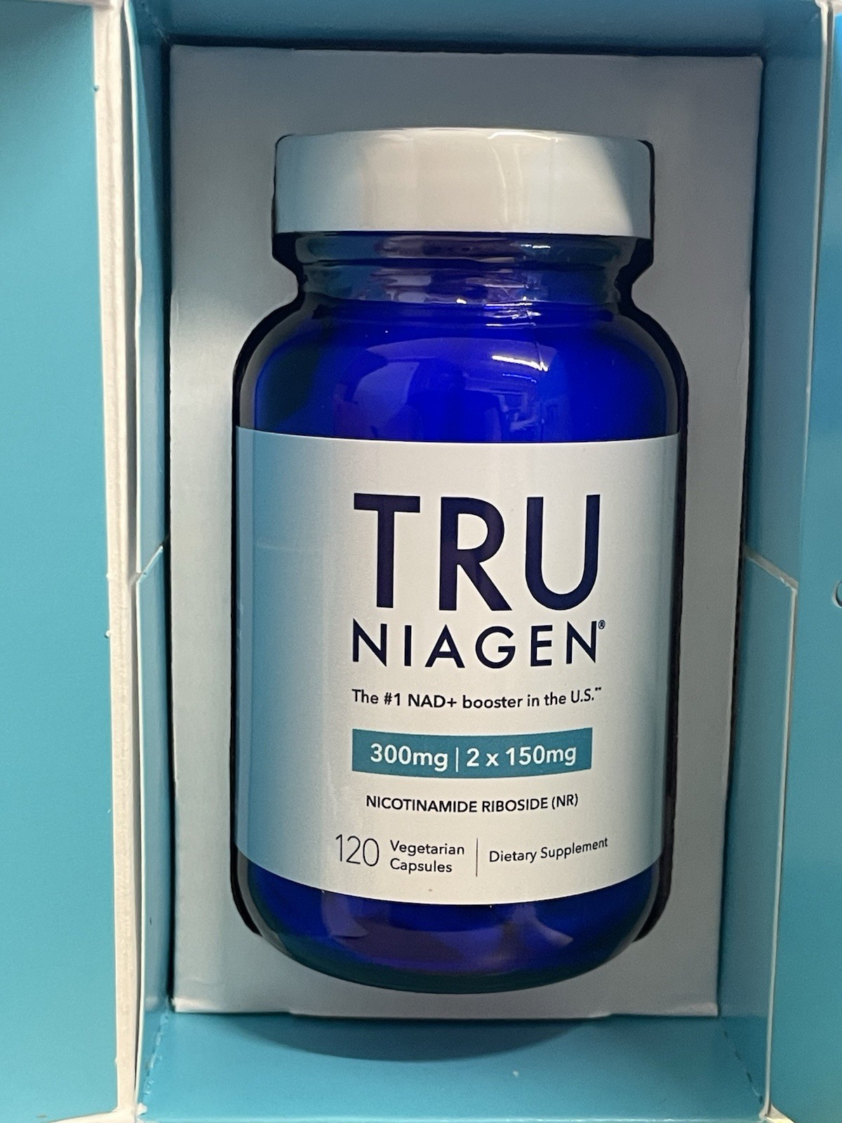 2 Pk Tru Niagen 300mg NAD+ Booster 120ct 150mg Capsules Exp 04/2028