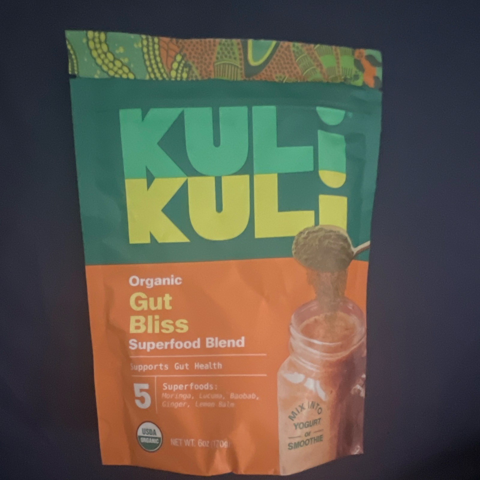 Kuli Kuli Organic Gut Bliss Superfood Powder, USDA Organic Digestive 6 oz