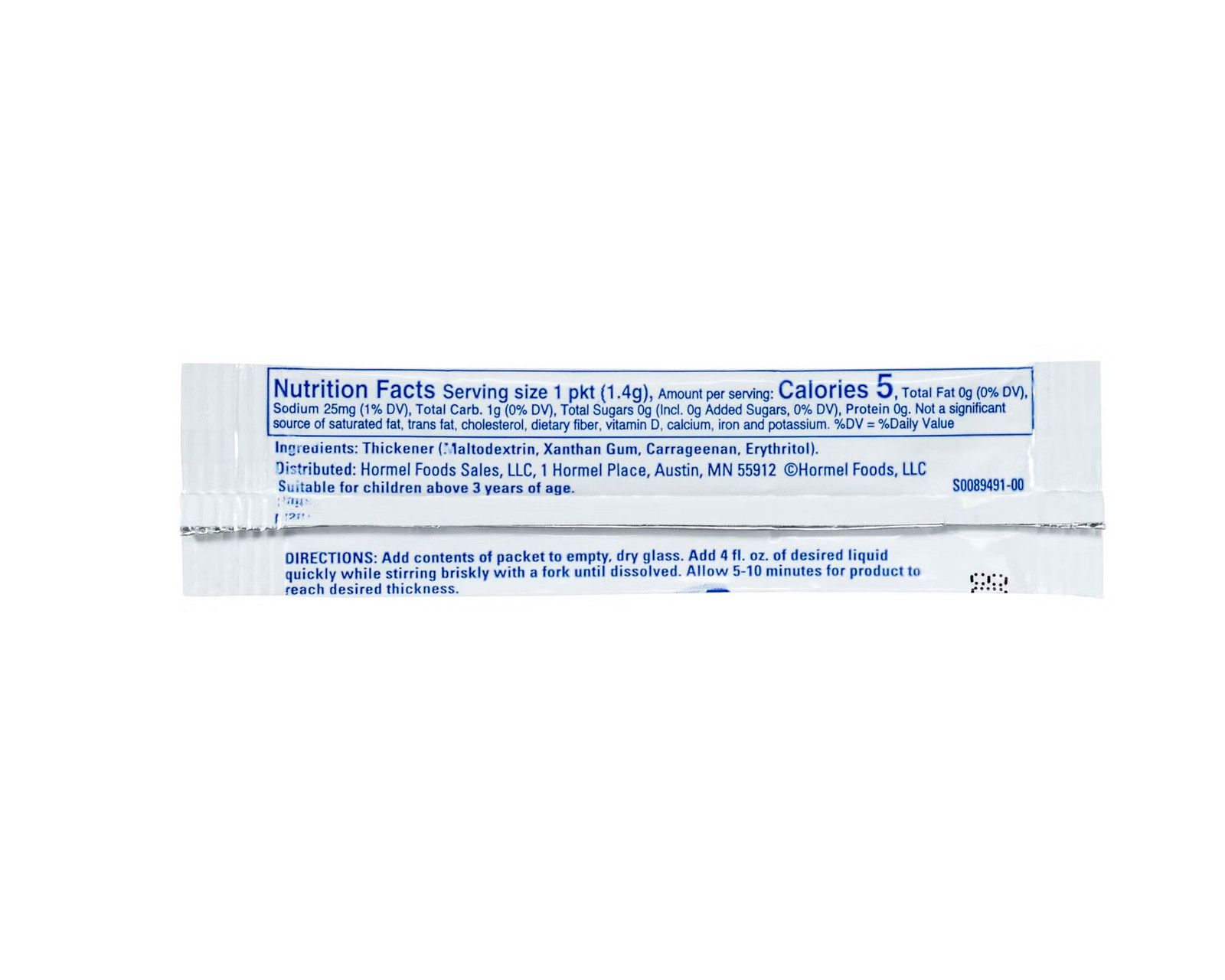 Thick & Easy Clear Food & Drink Thickener Unflavored 1.4 Gram Packet 100 Ct