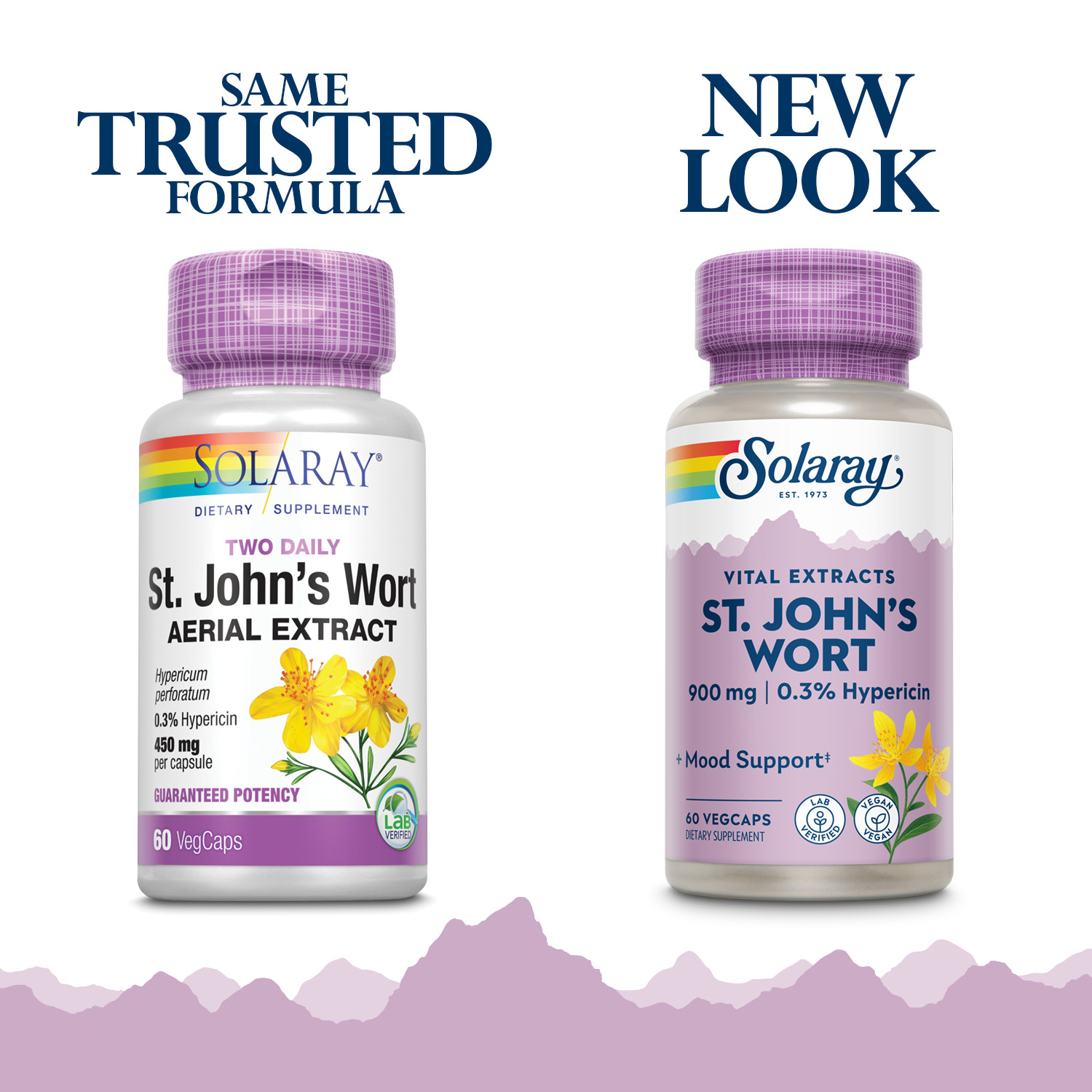 Solaray St. John’s Wort Aerial Extract 450mg Two Daily | 60ct, 30 Serv.