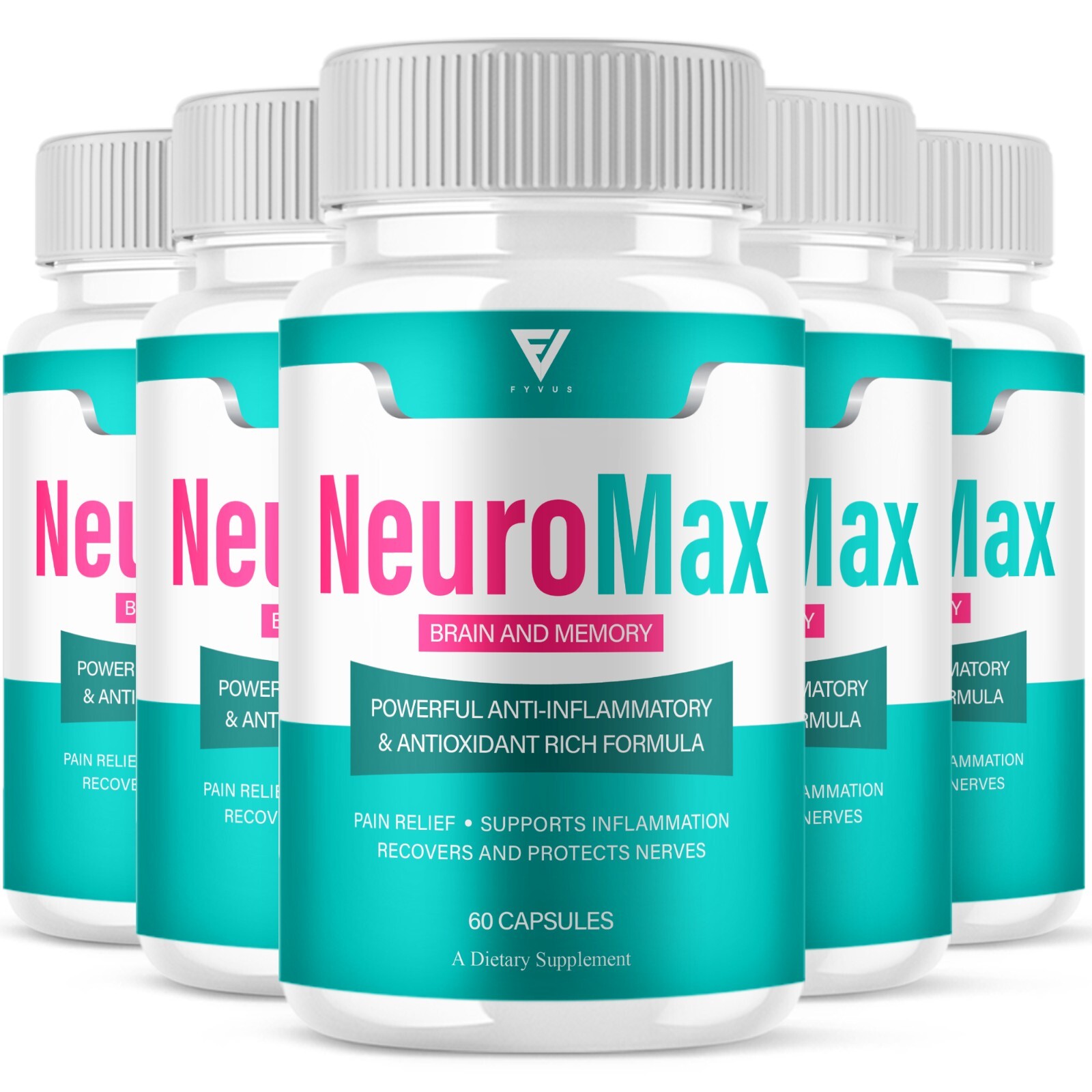 (5 Pack) NeuroMax Brain and Memory Support, Neuro Max Capsules (300 Capsules)
