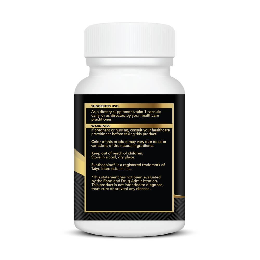 L-Theanine 200mg (Suntheanine) – Non-Drowsy Stress Relief – Alert Focus & Calm