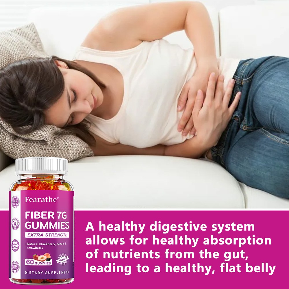 Fiber 7 G 60 Gummies Support Digestive Improve Immune System Gut Flora Health
