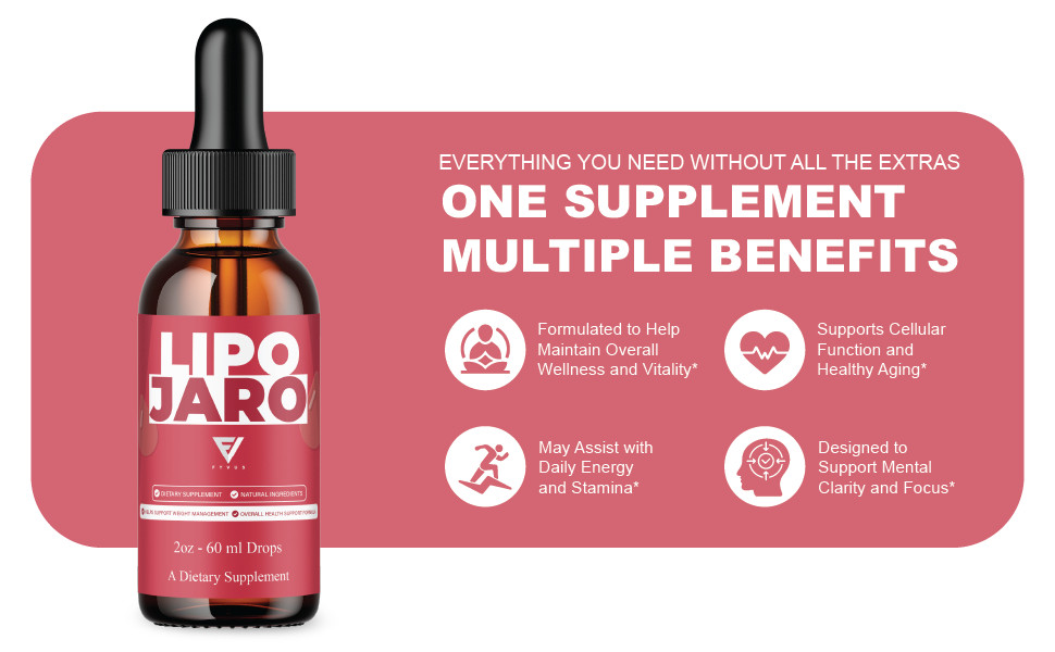 (5 Pack) Lipo Jaro Drops, Lipo Jaro Premium Weight Management Supplement (10oz)