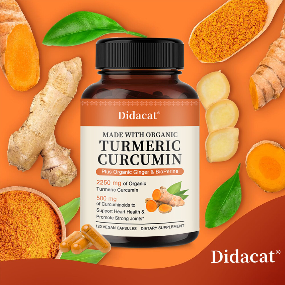 Turmeric Curcumin 2250mg Herbal Extract 95% Curcuminoids with Black Pepper