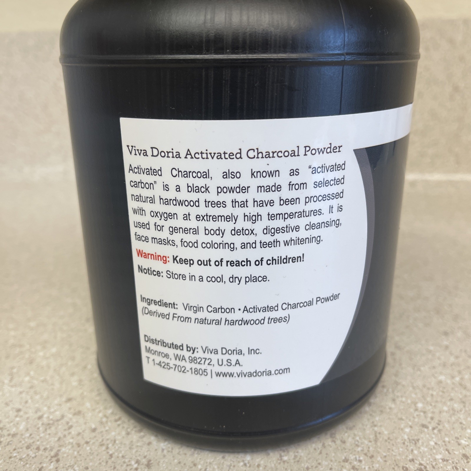Virgin Activated Charcoal Powder, Hardwood Derived, Food Grade, 16 Oz Exp 5/27