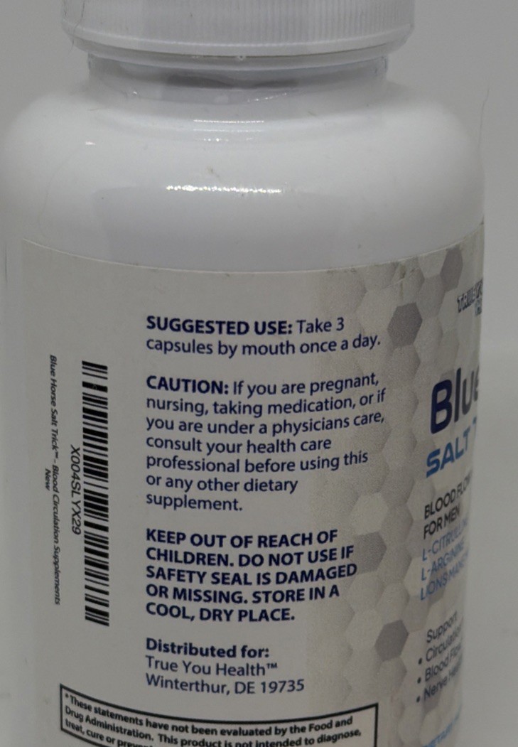 Blue Horse Salt Trick – Our Best Blood Flow Supplement for Men 90 Count