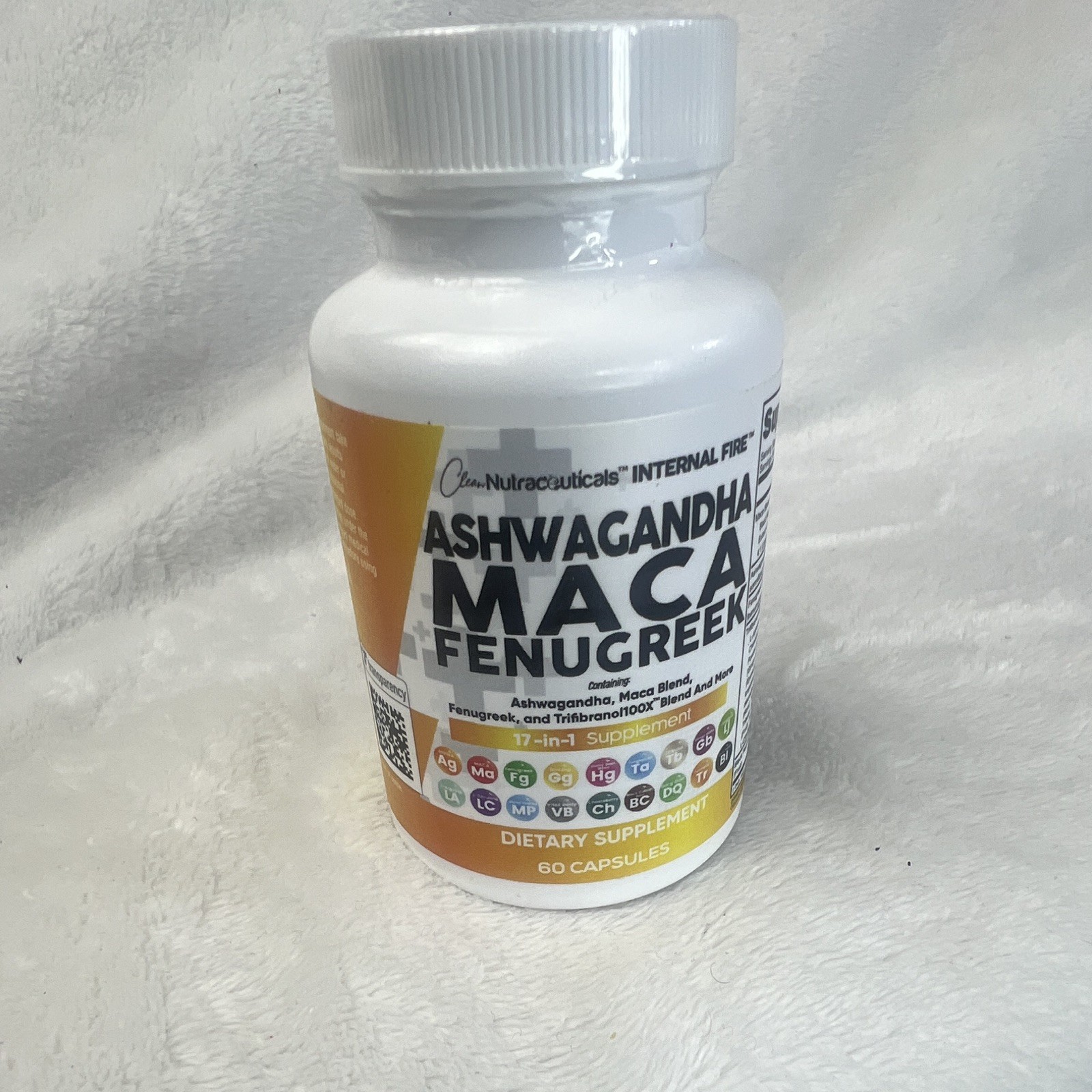 Clean Nutra Ashwagandha Maca Fenugreek Tribinar100X Black Pepper 60 Capsules