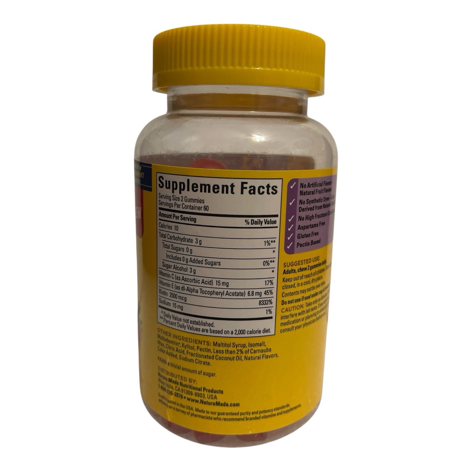 Nature Made Biotin Zero Sugar Hair Skin Nails Gummies 120 Ct Exp Jan 2028 ✅