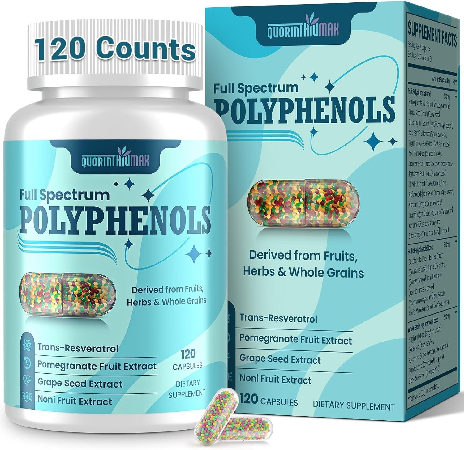 Polyphenols Supplement 1500mg – Over 20 Fruit, Herbal & Cereal Full Spectrum