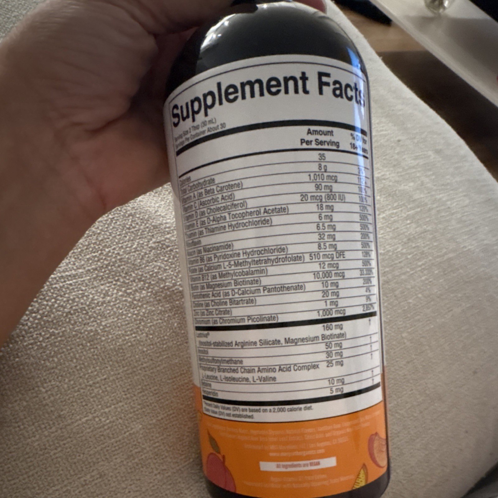 MaryRuth’s Liquid Multivitamin Hair Growth All Natural Peach Mango 30 fl oz
