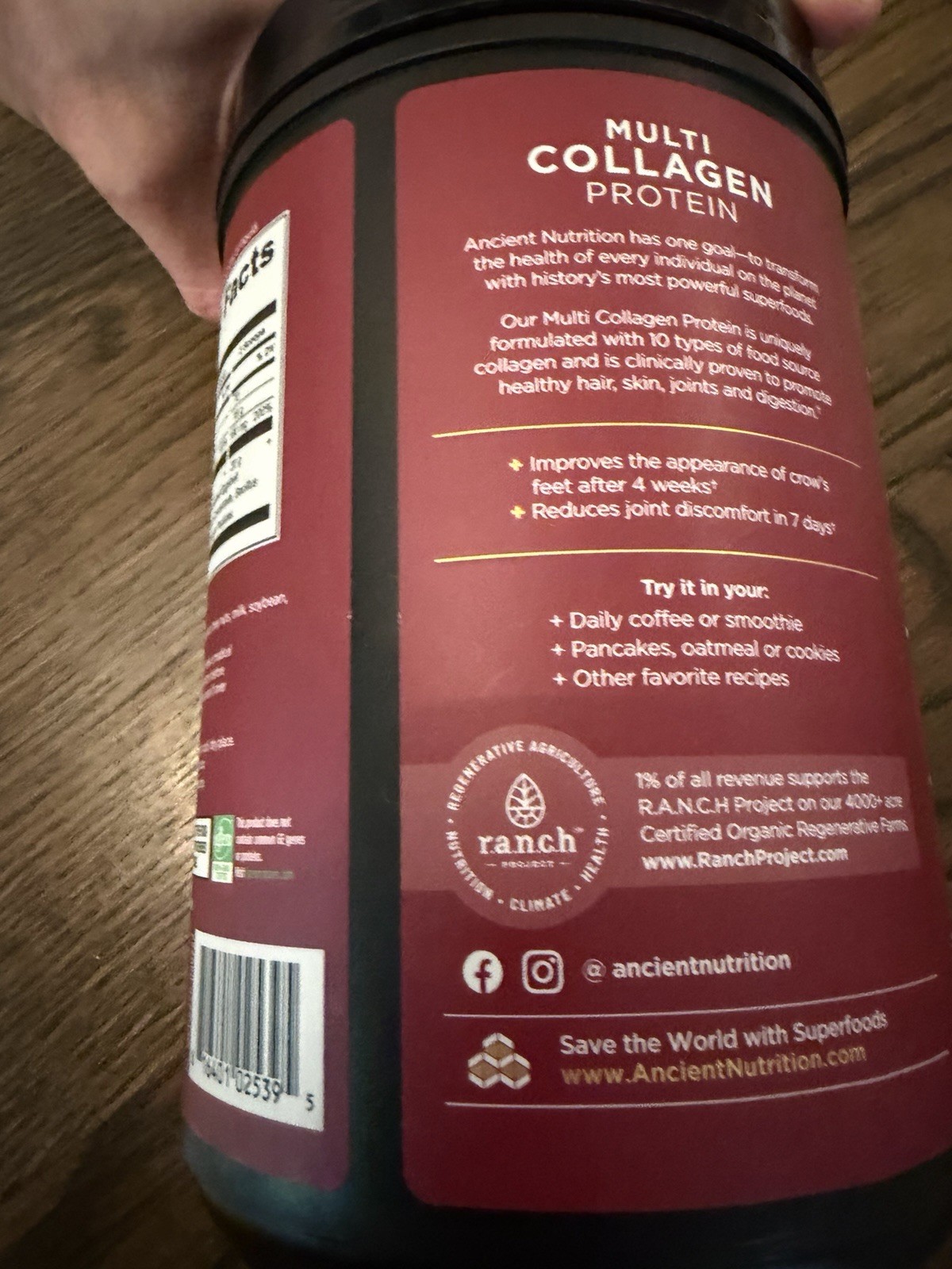 Ancient Nutrition Multi Collagen Protein Powder – 21.4 Oz NEW Sealed