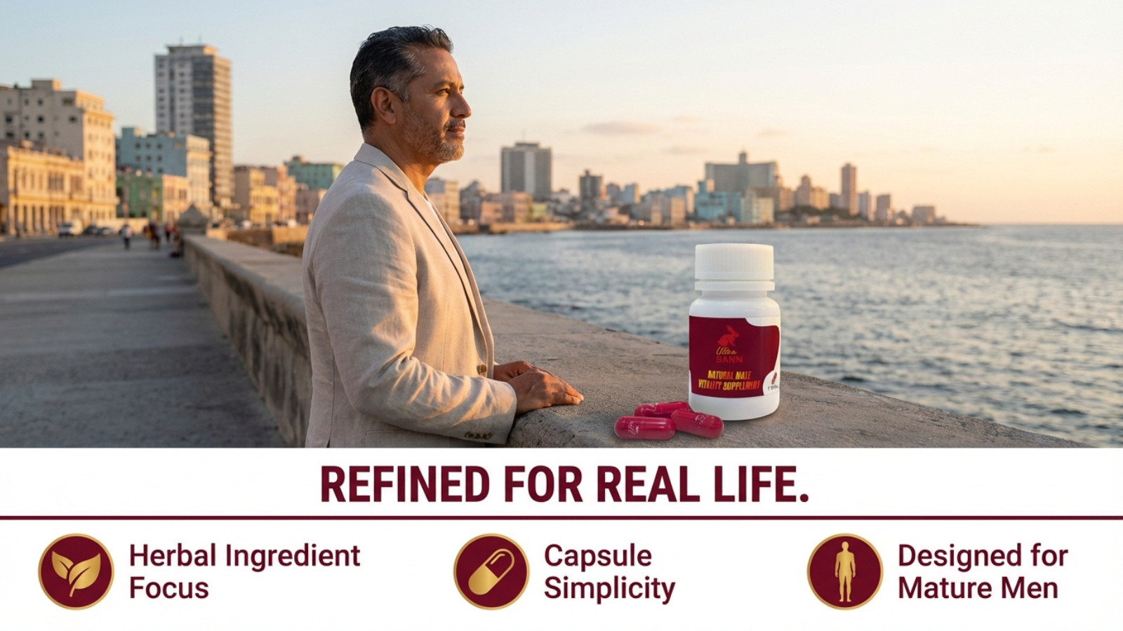 Ultra Bann Vitality Booster for Men – 15 Caps| Natural Testosterone Support