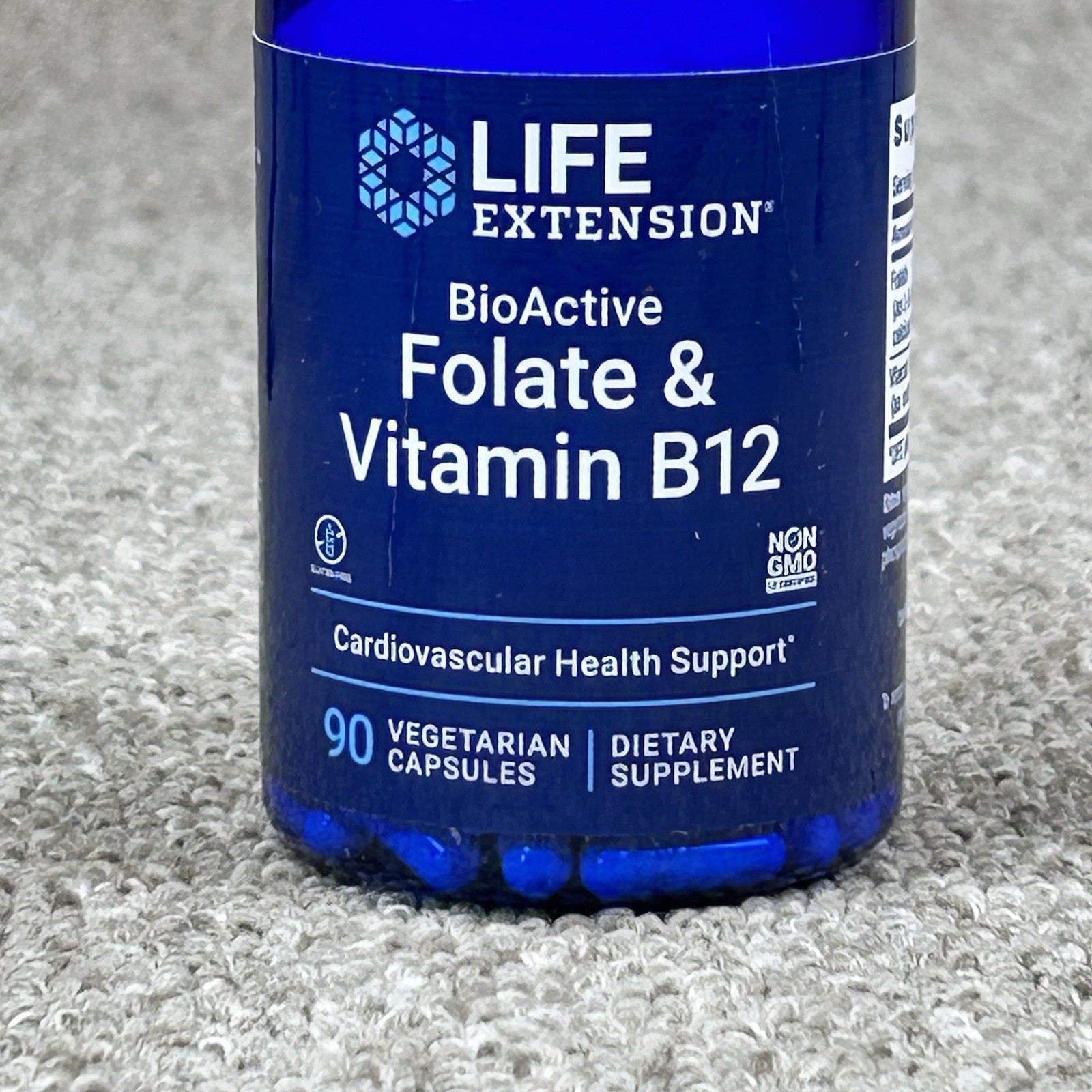 Life Extension Bioactive Folate And Vitamin B12 90 VegCaps Expires 12/2027