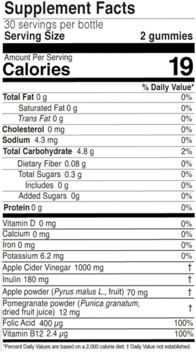 FARMASI NUTRIPLUS APPLE CIDER VINEGAR GUMMIES 60ct 165gr 5.8oz GENUINE NEW!!!