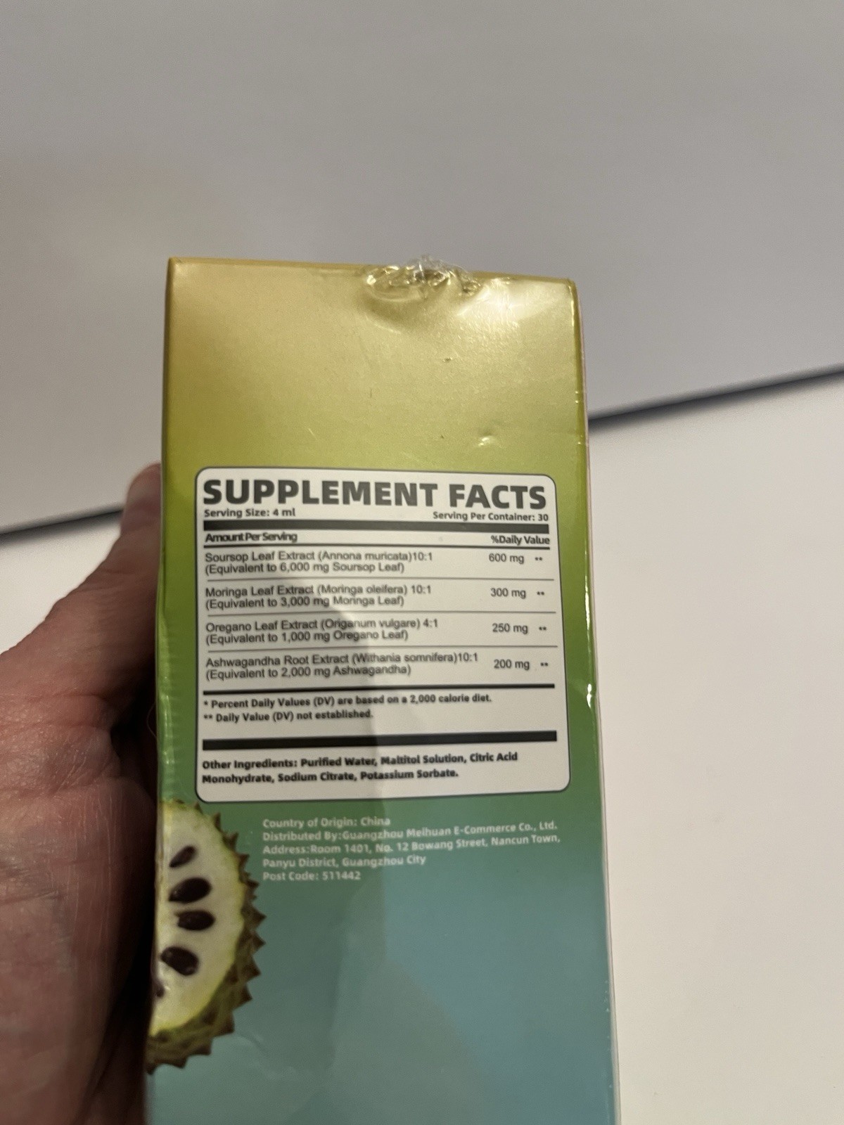 VTMGO Soursop Bitters Liquid – Soursop Moringa Oregano Ashwagandha, 120mL