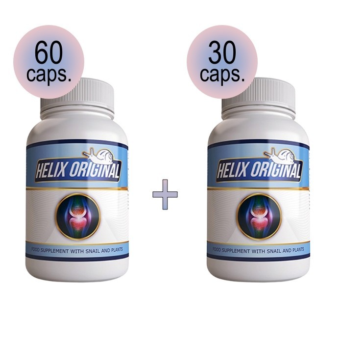 2 Pack HELIX ORIGINAL x 30 caps. + Gift 1 Pack Helix x 15 caps. Natural Joint