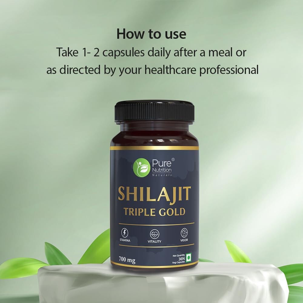 Pure Nutrition Shilajit Gold for men Help Maintain Overall Health & Stamia