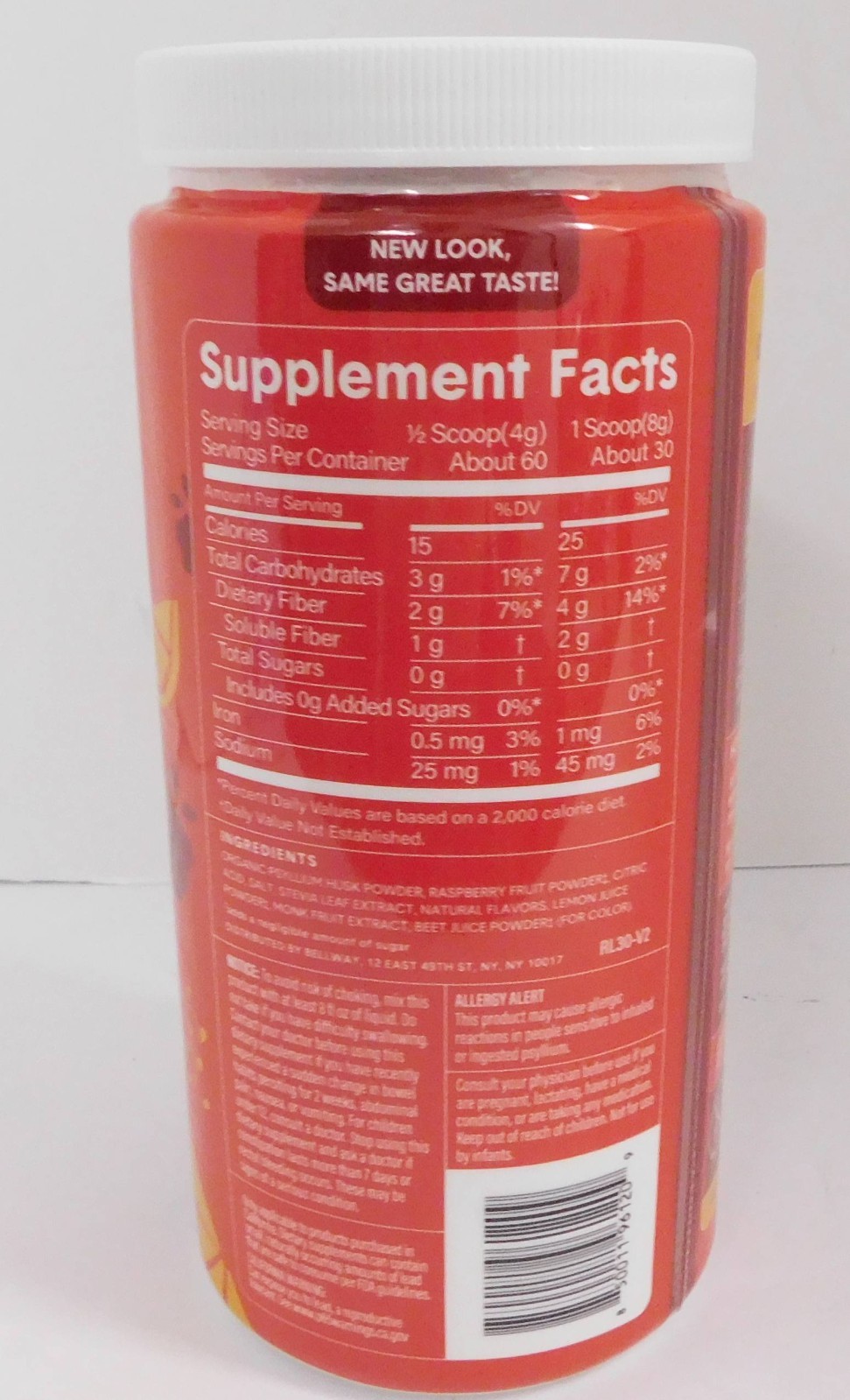 Lot Of 2 Bellway Raspberry Lemon Super Fiber + Fruit 8.3oz EXP 06/27/2026 SEALED
