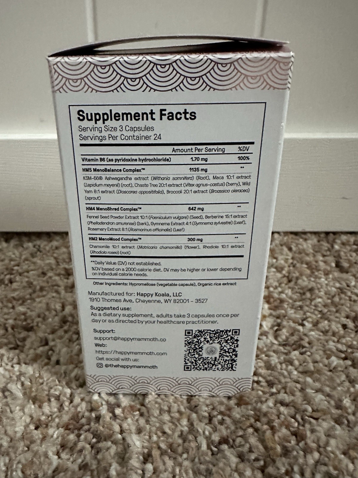 Happy Mammoth Hormone Harmony 72 Vegan Capsules Exp 09/2027 New Sealed