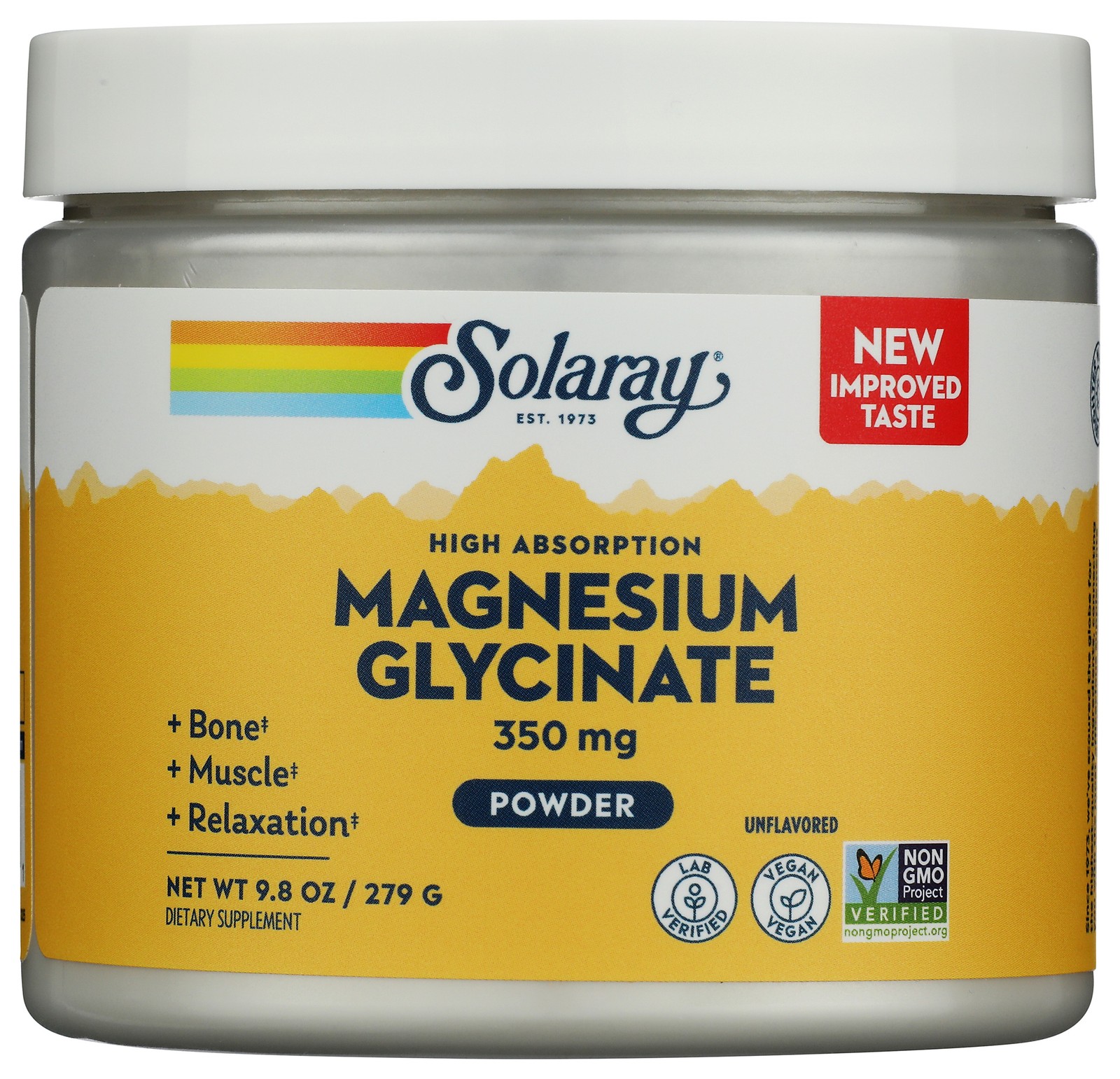 Magnesium Glycinate 350 Mg Powder By Solaray Dietary Supplement 1 Pack