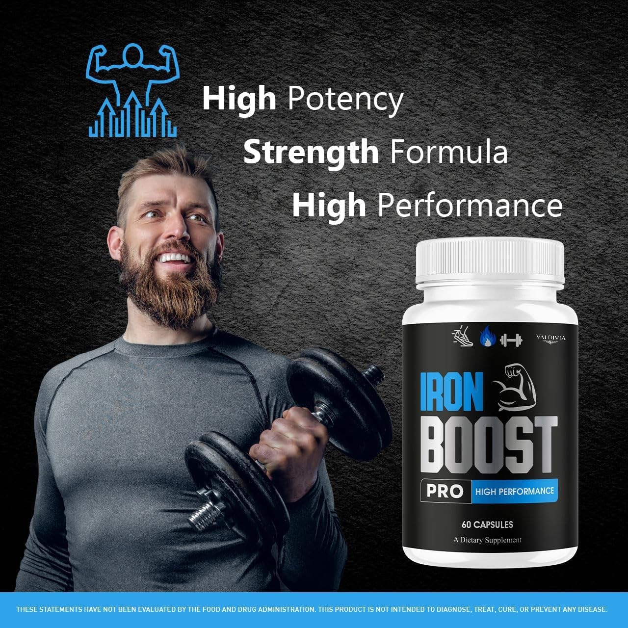 Iron Boost Pro Iron Supplement Capsules Energy Anemia Support 5 Pack 300Ct