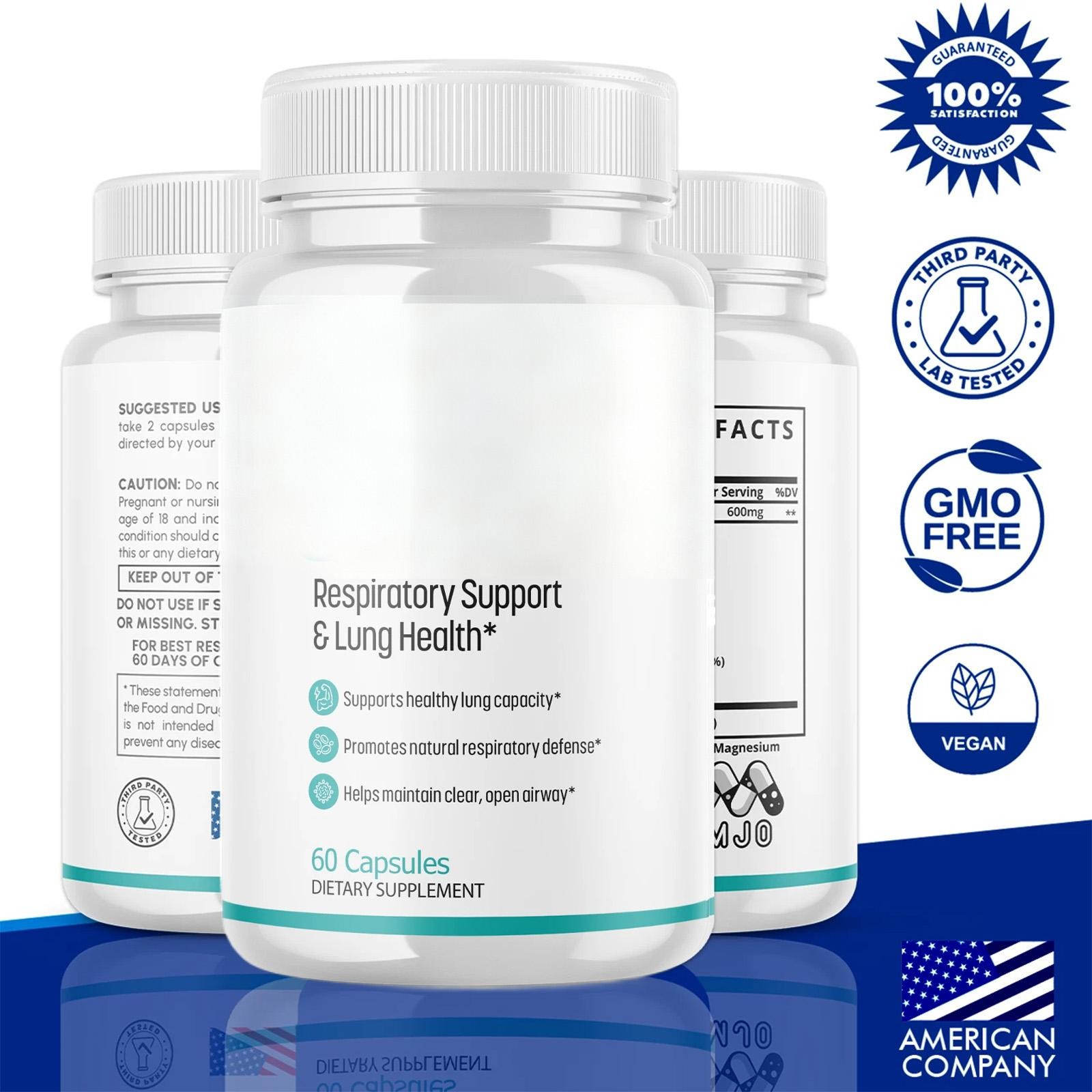 60 Count Daily Herbal Nutrient Capsules, General Respiratory Wellness Dietary