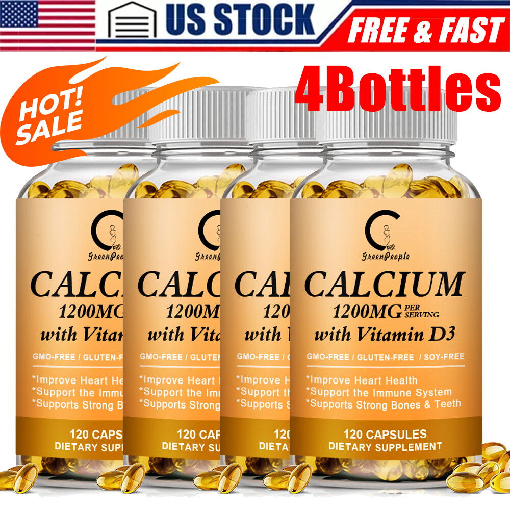 Calcium Citrate 1000mg w/ Vitamin D3 – Bone Health & Muscle Support, 120Capsules