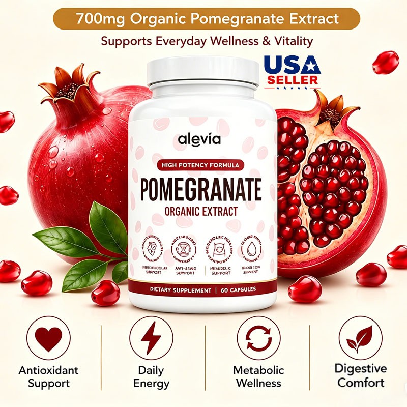 5x Alevia Pomegranate Capsules 60ct Organic Extract Antioxidant US