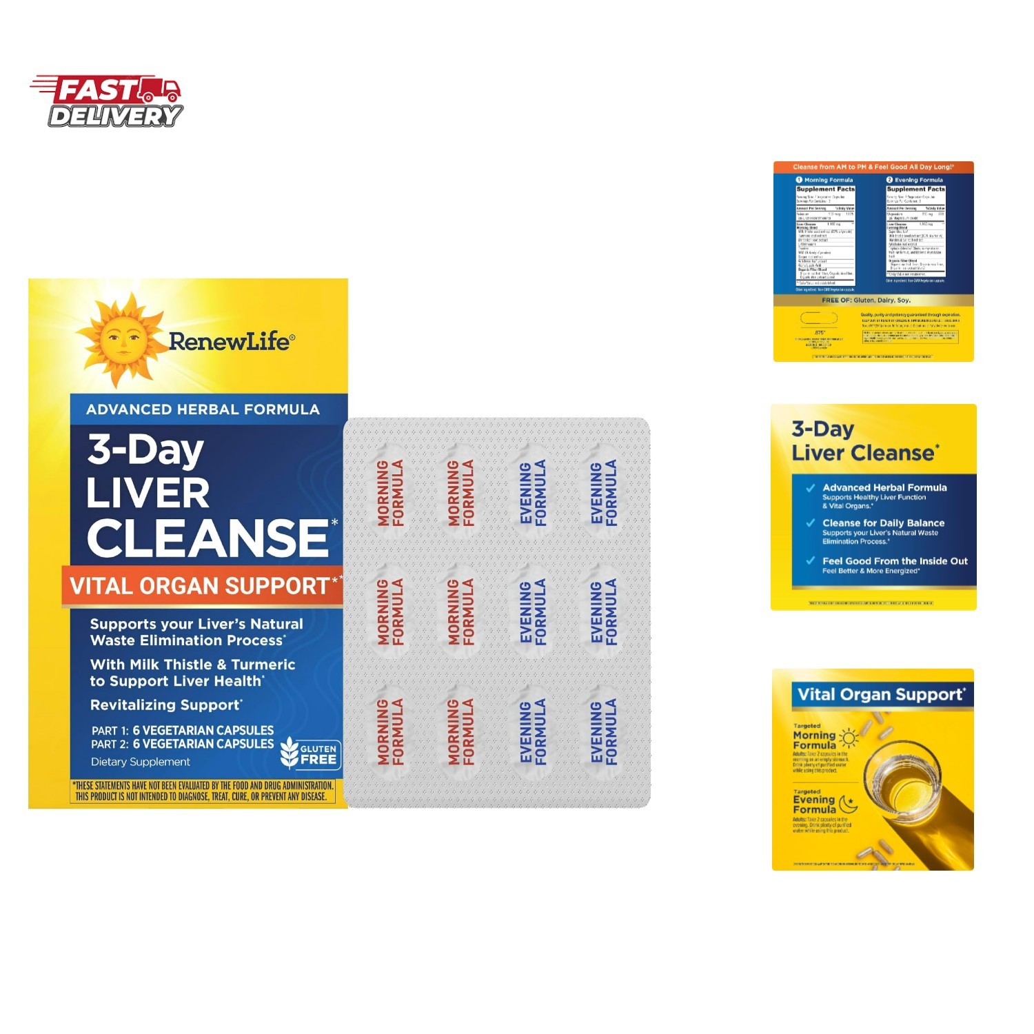 Cleanse, Adult, 3-Day Liver Cleanse, Dietary Supplement, 2-Part, 3-Day Program