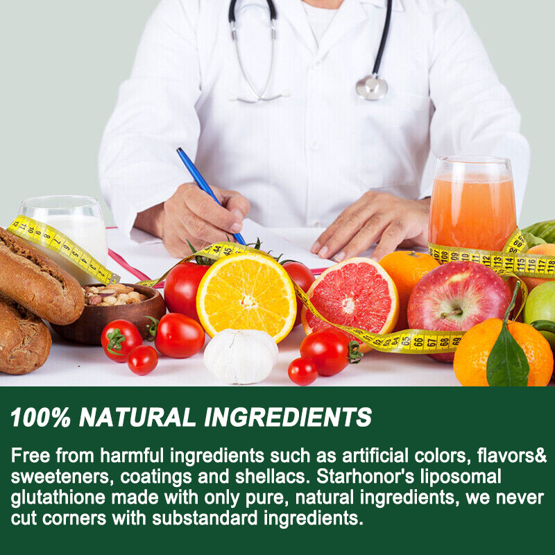 Glutathione Capsules 1000 Mg Natural Detox Powerful Antioxidant Immune Support