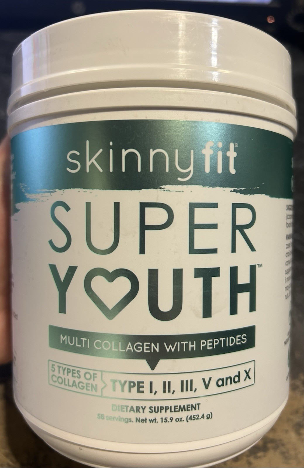 SkinnyFit Super Youth Multi Collagen Peptides Powder Dairy-Free 15.9 oz