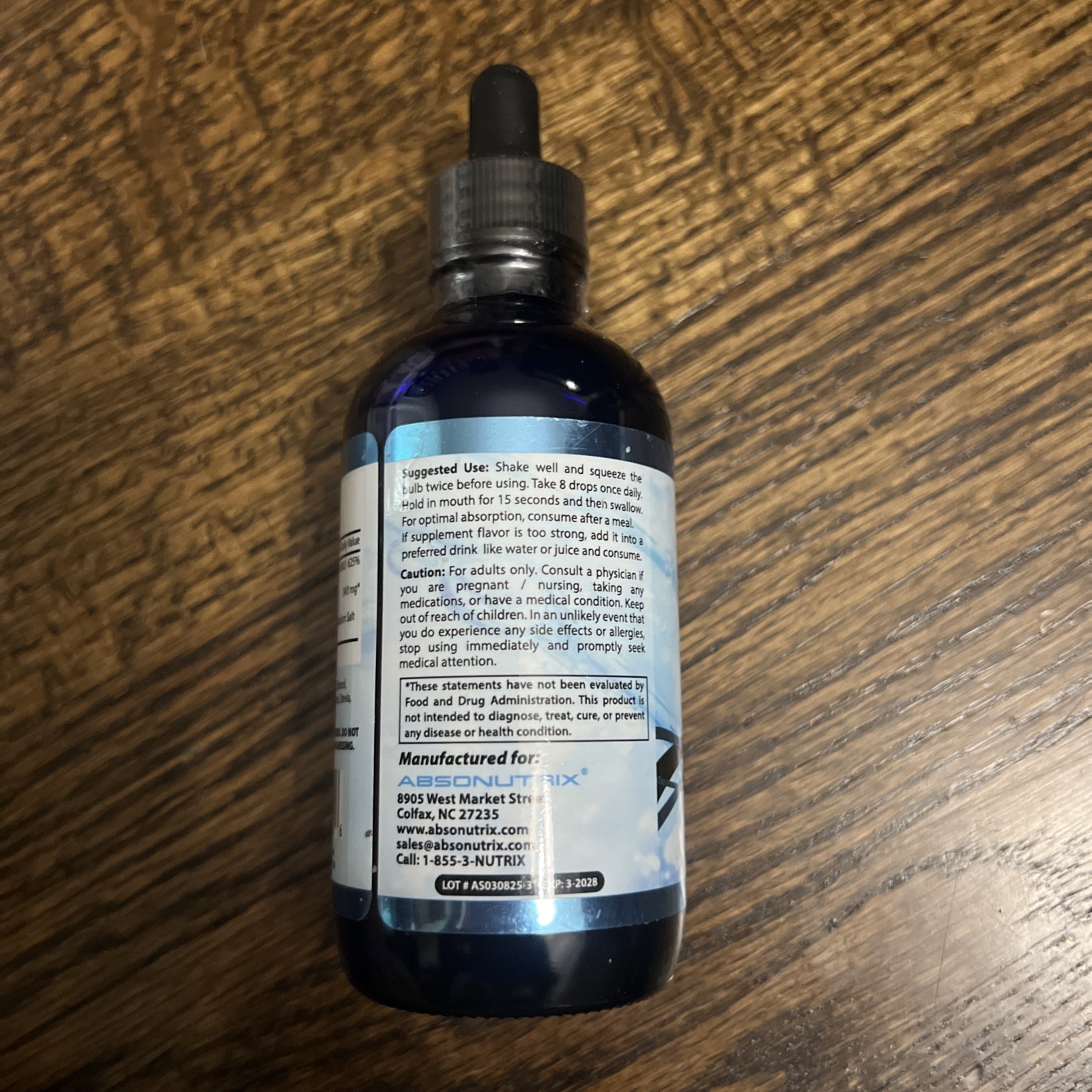 Absonutrix UriVi – D3, 343 mg, 4 FL OZ Liquid, 302 Servings, Made in USA