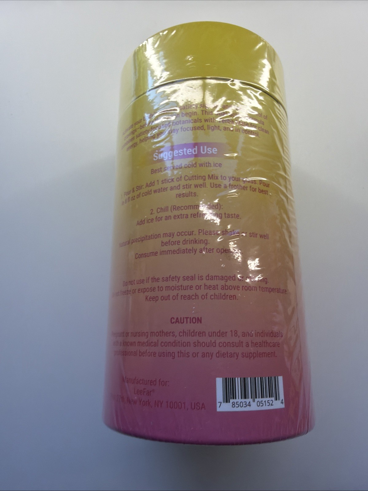 LeeFar Cutting Mix Berberine Yerba Mate Strawberry Acai Supplement 30 Sticks
