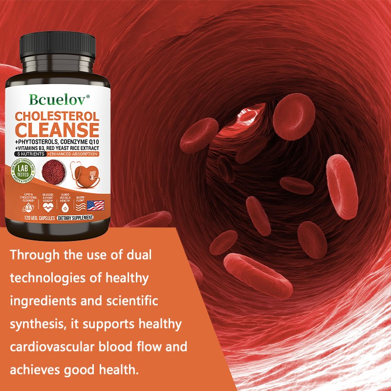 Cholesterol Cleanse Phytosterols Coenzyme Q10 Vitamins B3 120 Pills Gluten Free