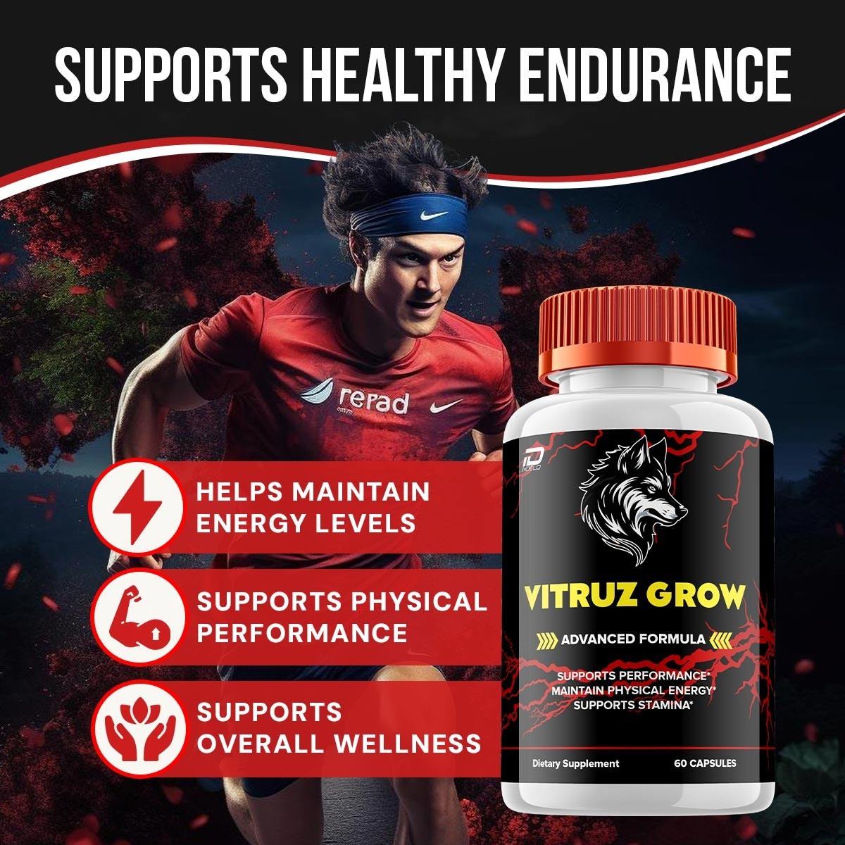 (2 Pack) Vitruz Grow for Men Capsules – VitruzGrow Vitamin Complex Pills, Energy