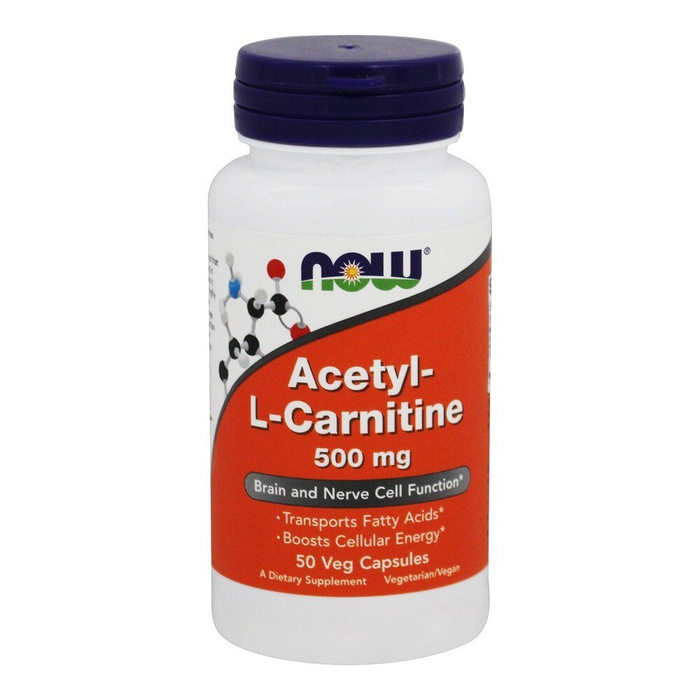 NOW Foods Acetyl L-Carnitine 500 mg., 50 Vegetarian Capsules
