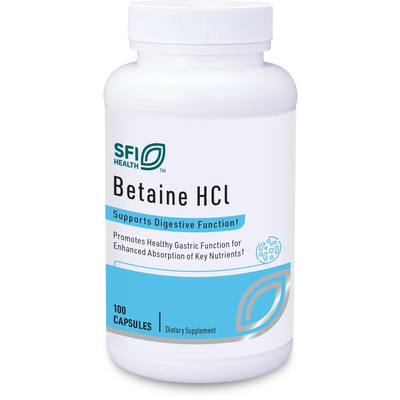 Klaire Labs SFI Health Betaine HCl 648mg – 100 Count (Pack of 1)