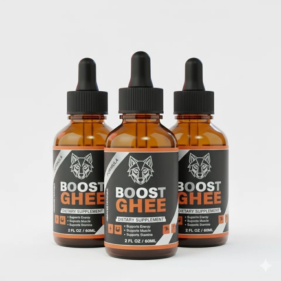 3 Pack – Boost Ghee Drops for Men to Boost Performance, Stamina & Energy (60ml)