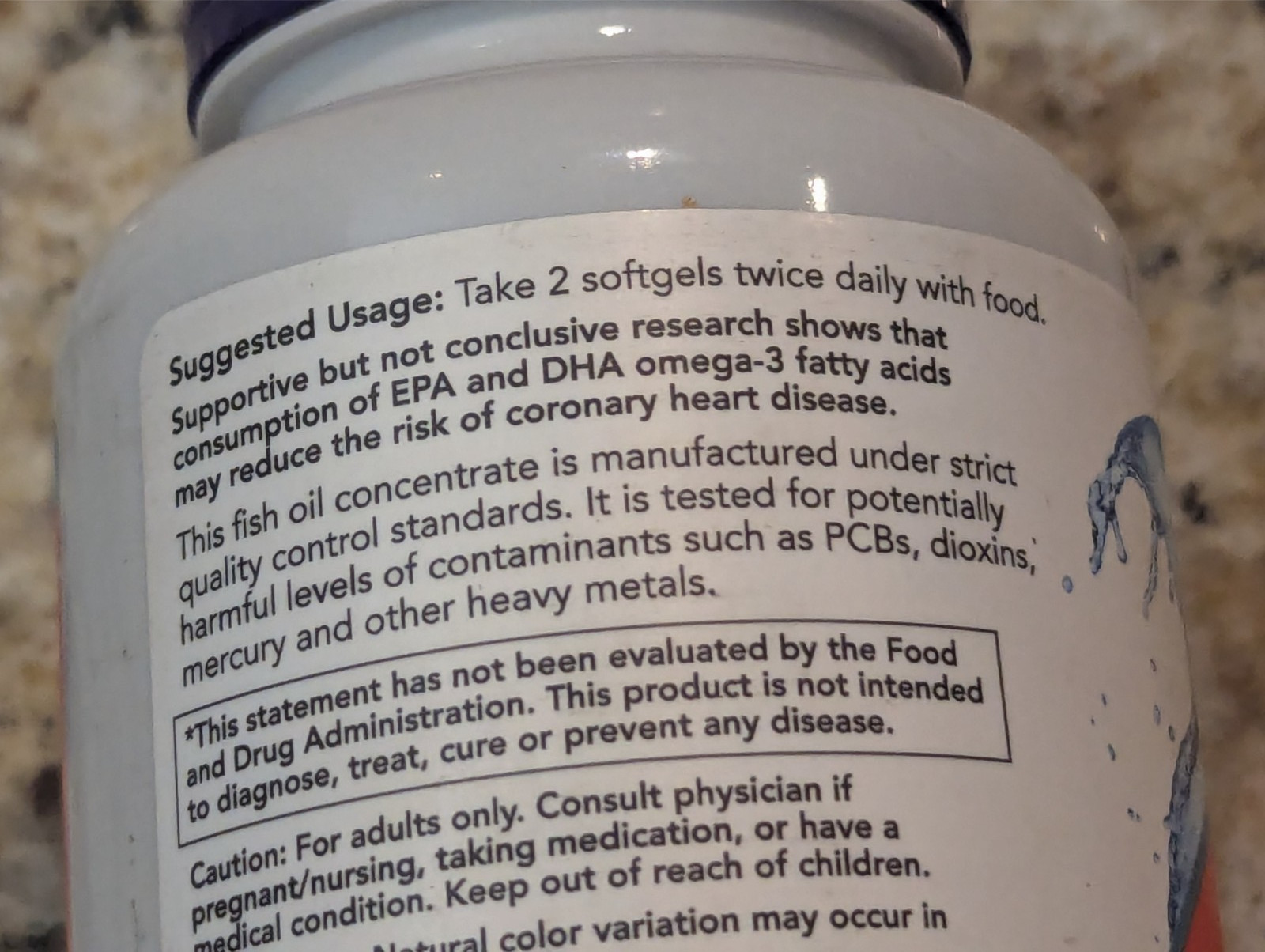 Now Foods Omega-3 Fish Oil 1,000mg 100 softgels exp: 01/2028