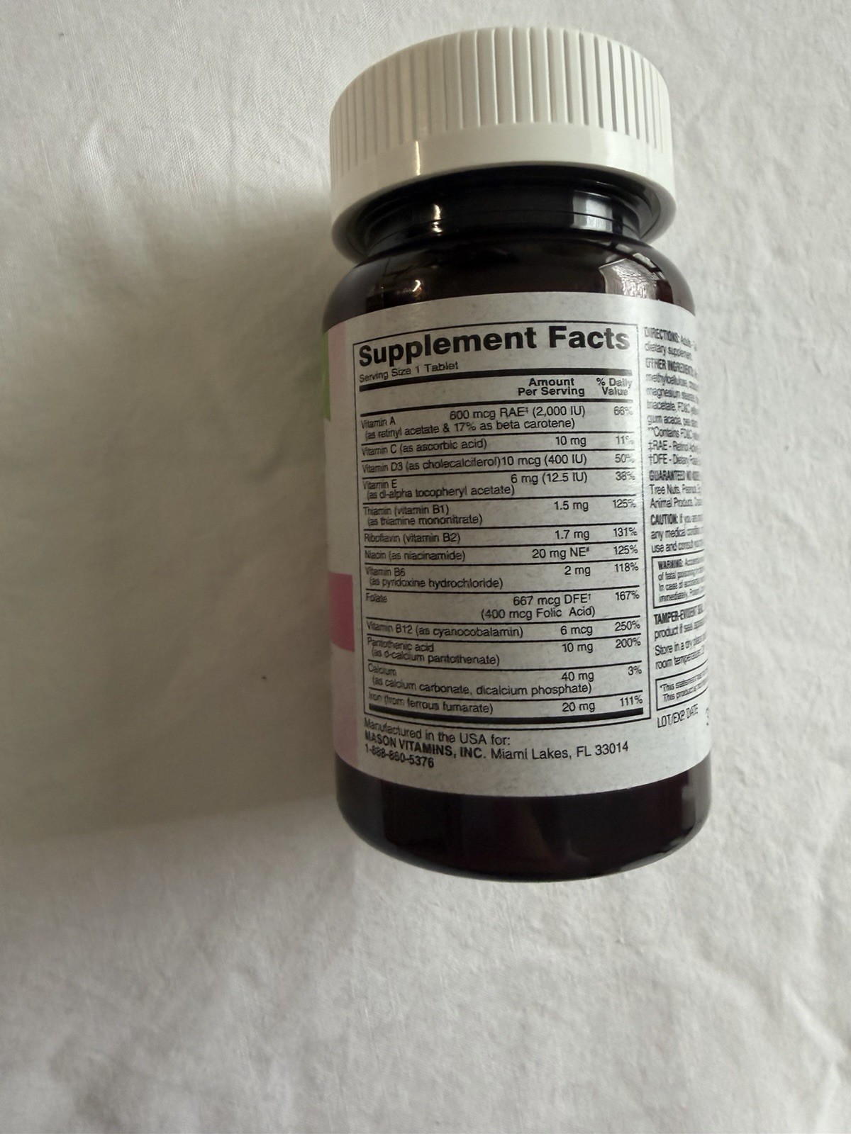 4 People’s Choice Women’s Daily Multivitamin with Iron General Wellness