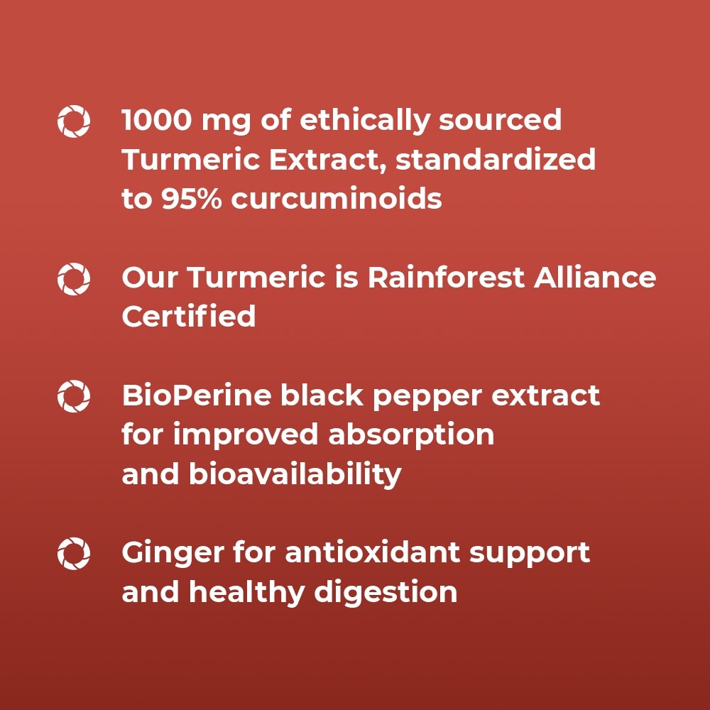 Balance ONE Turmeric Extract, Vegan, Maximum Strength Curcumin, 30 Day Supply