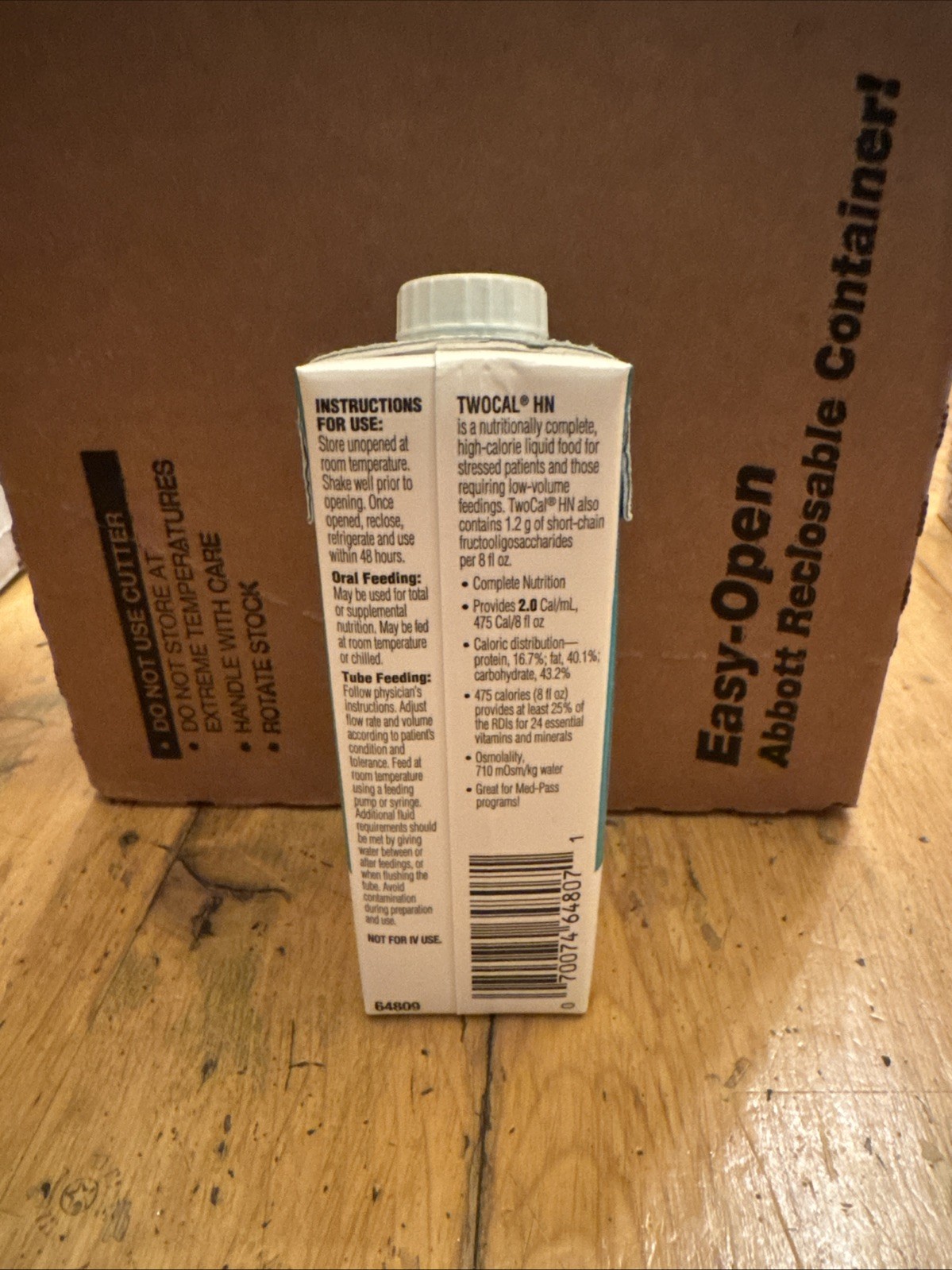 TwoCal HN 2.0 Cal Vanilla 8oz Nutrition Drink Case of 24 EXP 07/2026 Abbott