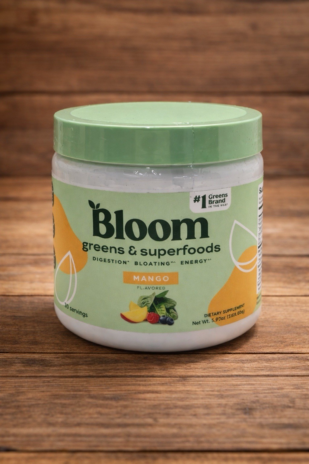 4x Bloom Greens & Superfood Mango 30 Servings Digestion Bloat Relief EXP 04/27