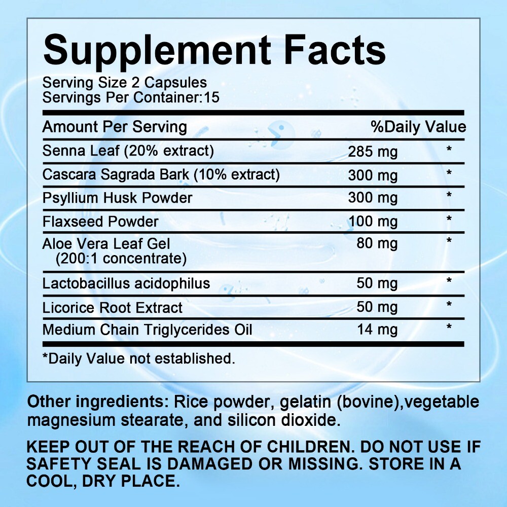 NEW Gut & Colon Support 15 Day Cleanse and Detox 30 Capsules Non-GMO
