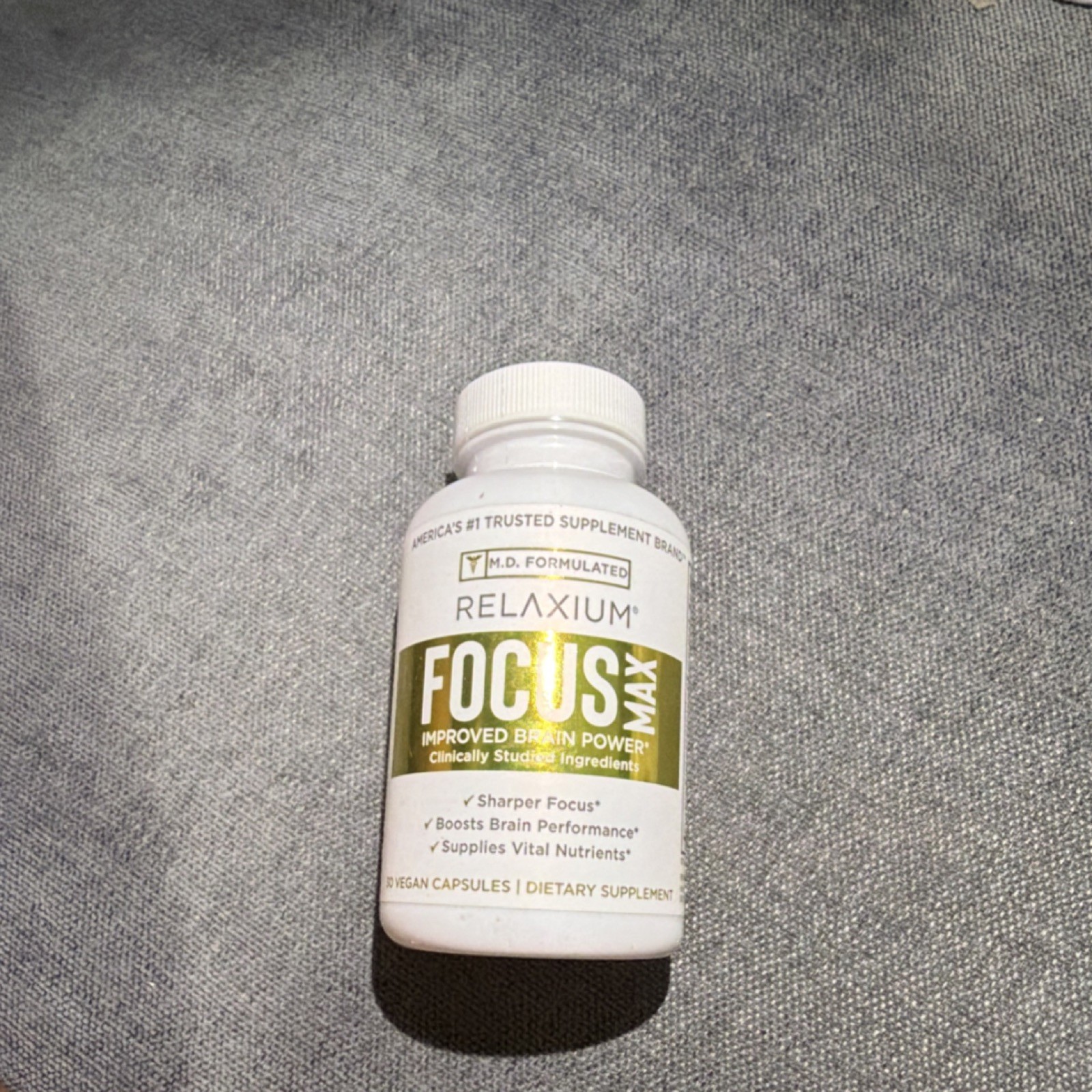 Relaxium Focus Max Brain Power Dietary Supplement, Vegan Capsules, 30 Count